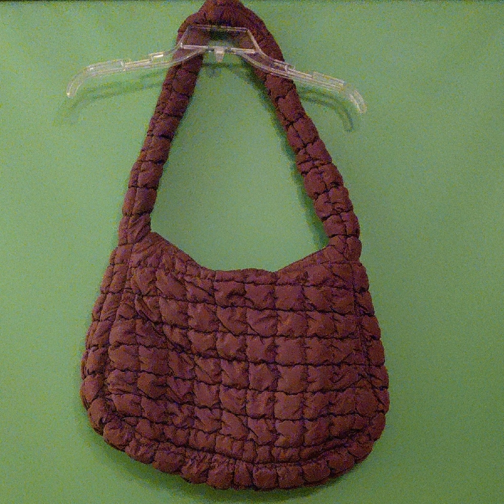 Quilted Brown Shoulder Bag, NWOT
